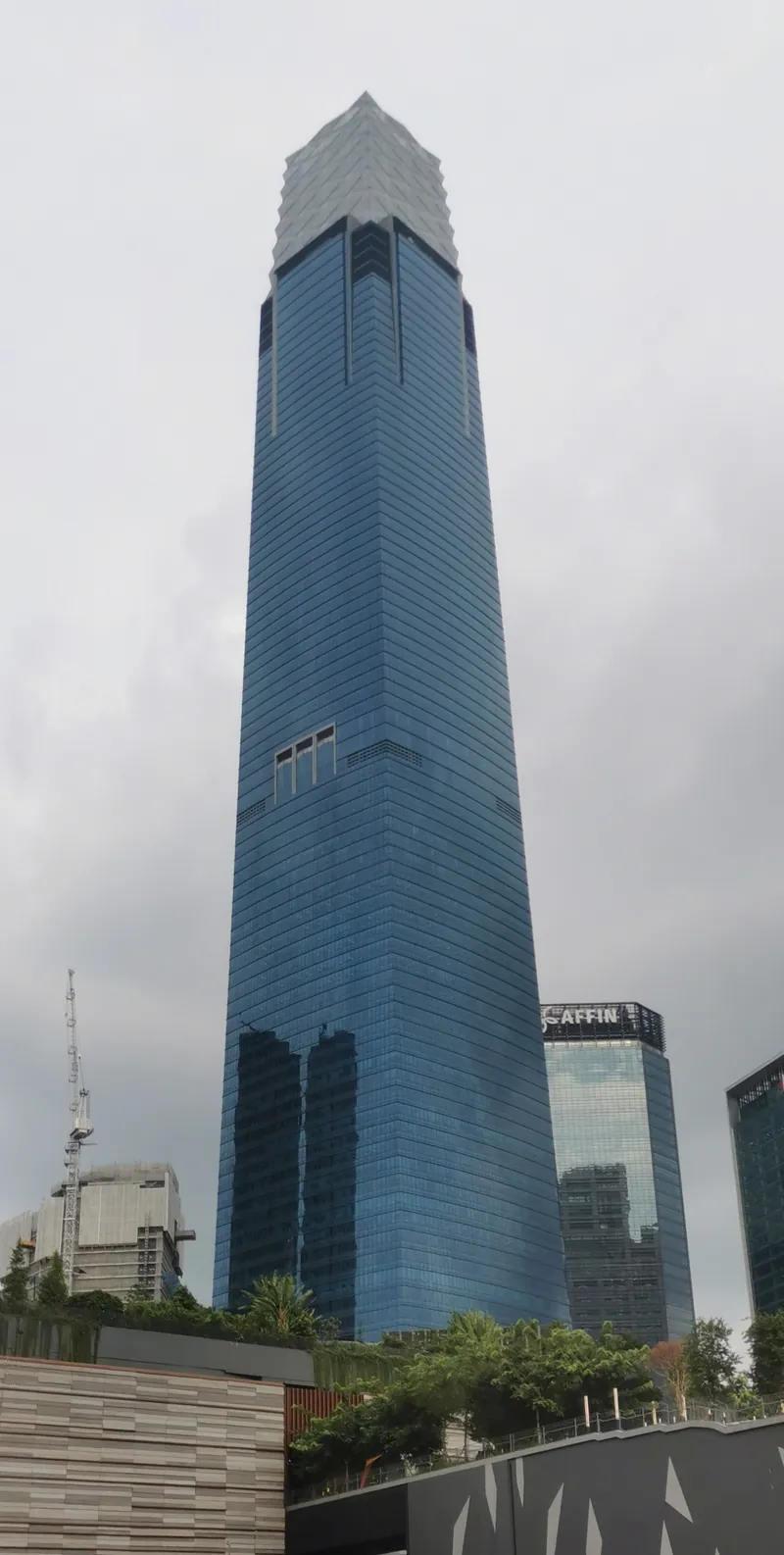 The Exchange 106 tower in TRX with neighbouring buildings at its base