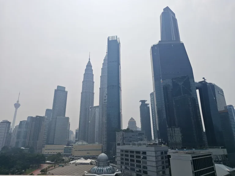 KLCC skyline with the Petronas Twin Towers and neighbouring high rise buildings