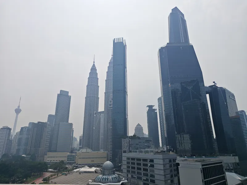 KLCC skyline with the Petronas Twin Towers and neighbouring high rise buildings